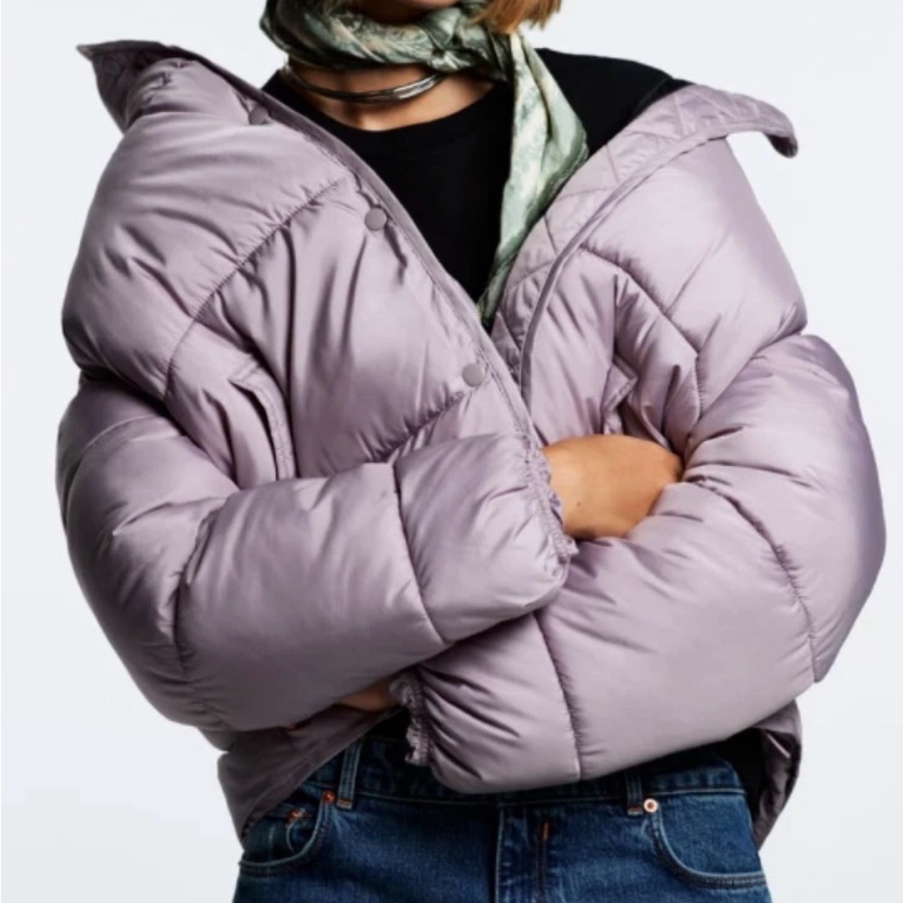 Zara Lavender waterproof Puffer Jacket